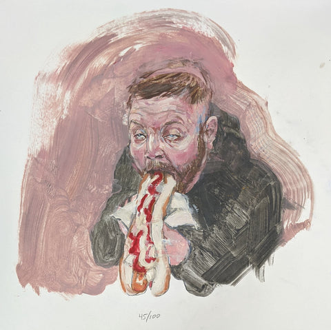 Aaron Eating a Hotdog (Head 45/100)